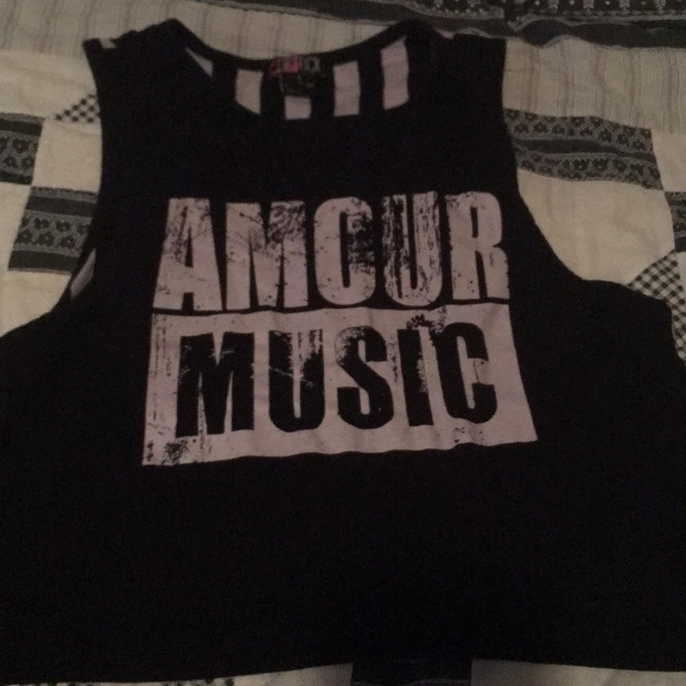 Lipstick Amour Music Crop Top